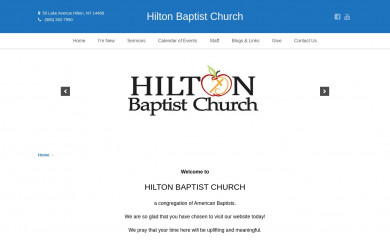 hiltonbaptist.org screenshot