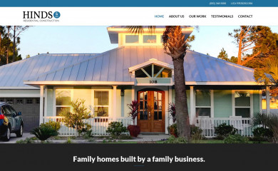 hindsconstruction.com screenshot