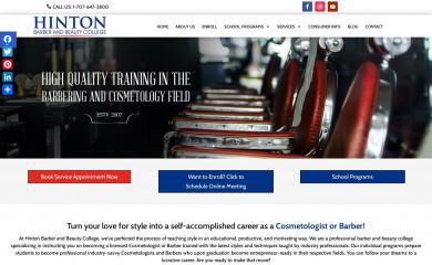 hintonbarberbeauty.com screenshot