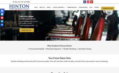 hintonbarberbeauty.com screenshot