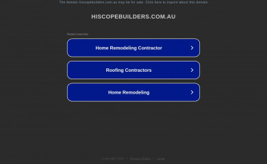 hiscopebuilders.com.au screenshot