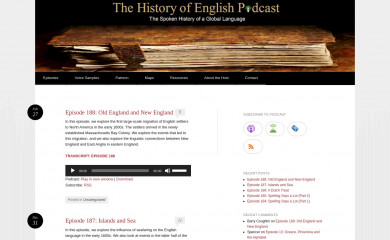historyofenglishpodcast.com screenshot