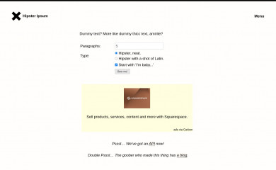 http://hipsum.co screenshot