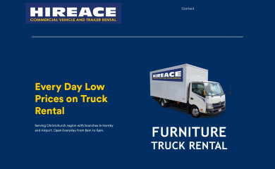 hiretruckchristchurch.co.nz screenshot