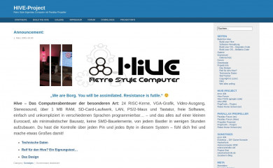 hive-project.de screenshot
