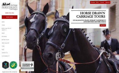 hobarthorsetours.com.au screenshot
