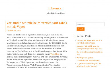 hobsons.ch screenshot