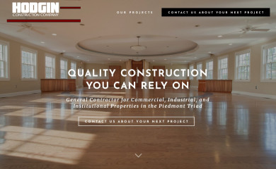 hodginconstruction.com screenshot