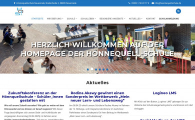 hoennequellschule.de screenshot