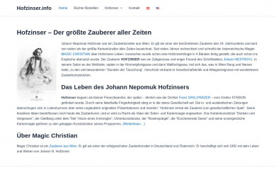 hofzinser.info screenshot
