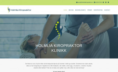 holmliakiropraktor.no screenshot