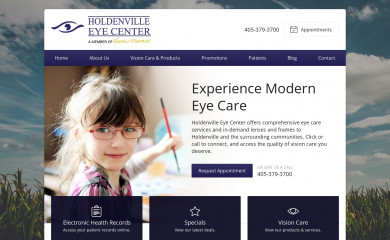holdenvilleeyecenter.com screenshot