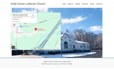 hollygrovelutheranchurch.org screenshot