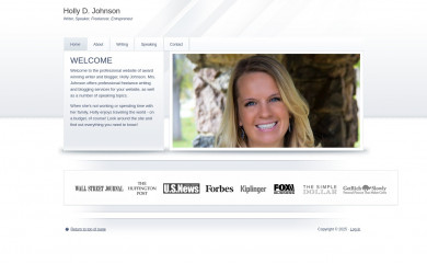 hollydjohnson.com screenshot