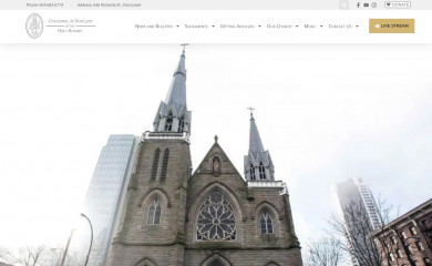 holyrosarycathedral.org screenshot