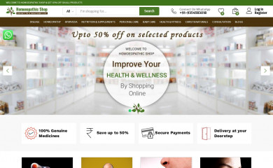homoeopathicshop.com screenshot