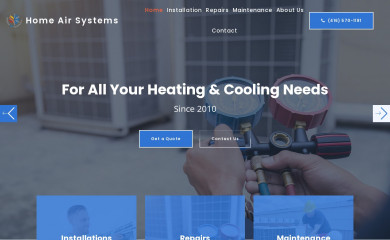 homeairsystems.ca screenshot