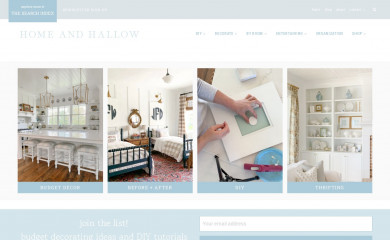 homeandhallow.com screenshot