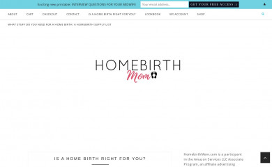 homebirthmom.com screenshot