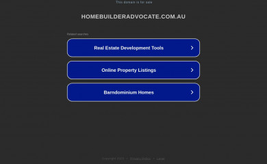homebuilderadvocate.com.au screenshot