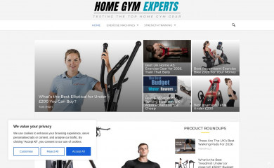 homegymexperts.co.uk screenshot