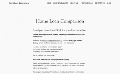 homeloancomparison.com.au screenshot