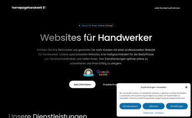 homepagehandwerk.de screenshot
