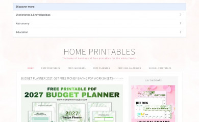 homeprintables.com screenshot