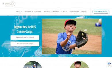 homerunbaseballcamp.com screenshot