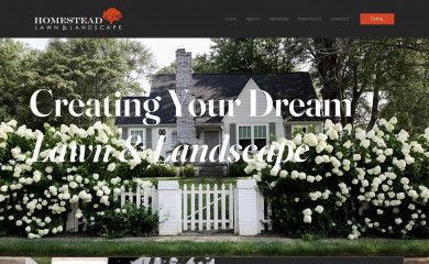 homesteadlawnandlandscape.com screenshot