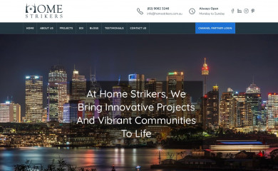 homestrikers.com.au screenshot