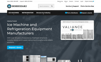 hoshizakiamerica.com screenshot