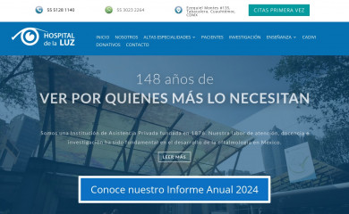 hospitaldelaluz.org screenshot
