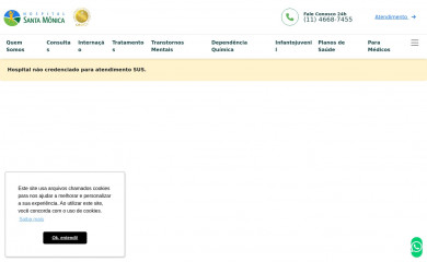 hospitalsantamonica.com.br screenshot