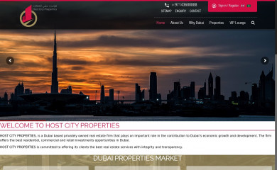 hostcityproperties.com screenshot