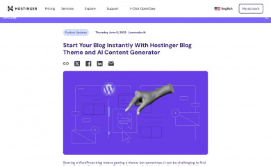 Hostinger blog theme screenshot