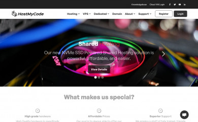 hostmycode.in screenshot