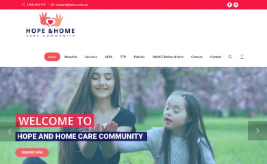 hopeandhomecarecommunity.com.au screenshot