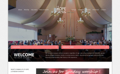 hopelutheransanmateo.org screenshot