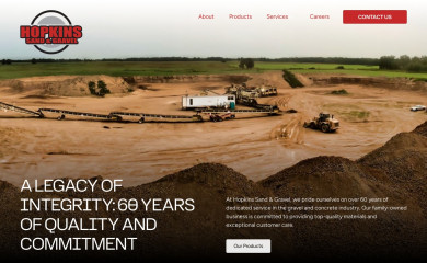 hopkinsgravel.com screenshot