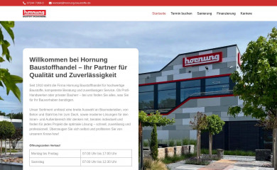 hornung-baustoffe.de screenshot