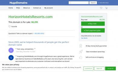 horizonhotelsresorts.com screenshot