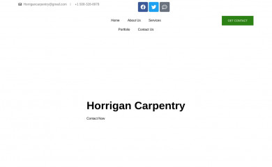 horrigancarpentry.com screenshot