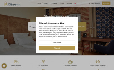hotel-hafenspeicher.de screenshot