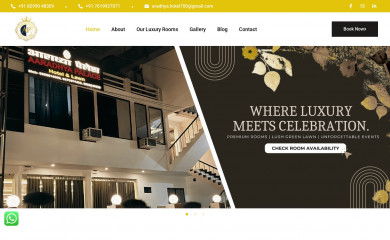 hotelaradhyapalace.com screenshot