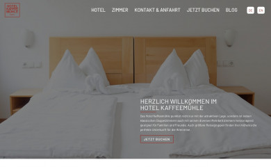 hotelkaffeemuehle.at screenshot