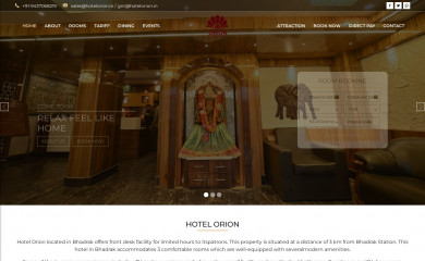 hotelorion.in screenshot