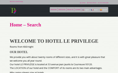 hotelleprivilege.fr screenshot