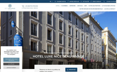 hotelnicebeaurivage.com screenshot
