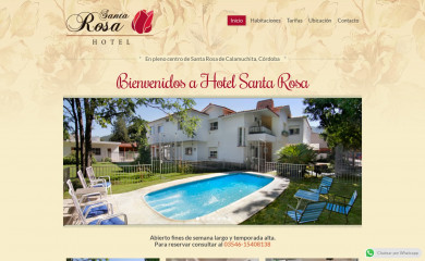 hotelsantarosa.com.ar screenshot